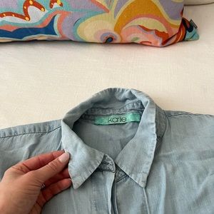 KARLIE denim blouse size medium